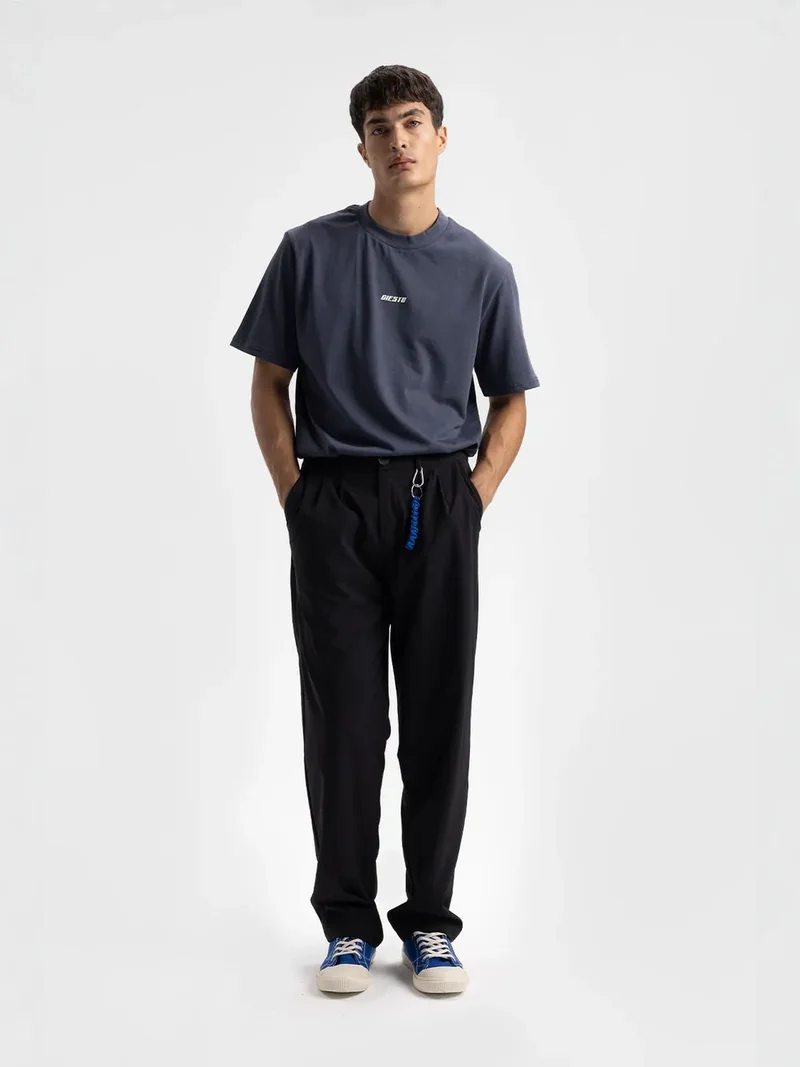 جيستو GIESTO Relaxed Fit Logo Print Crew Neck T-Shirt